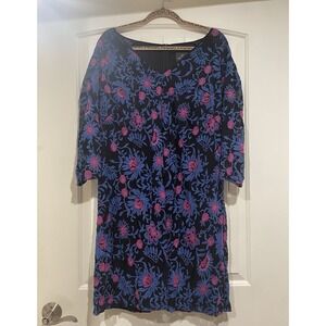 Adrianna‎ Papell Women's Sheath Dress Size 14W Floral Embroidered 3/4 Sleeves